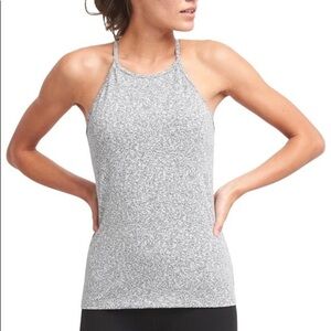 NWT GAP gray active halter tank top shelf bra XS